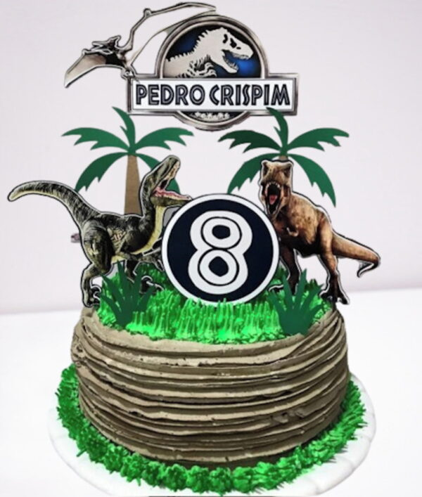 Arquivo Silhouette Topo de Bolo Dinossauros Jurassic World