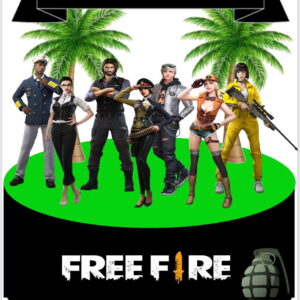Arquivo Silhouette Topo de Bolo Free Fire