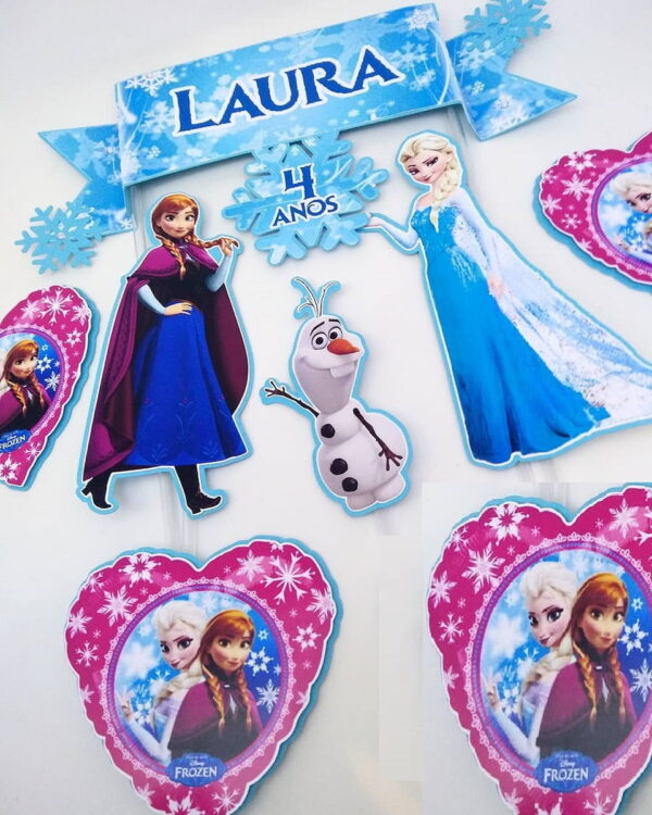Arquivo Silhouette Topo de Bolo Frozen 2 Arquivos - Imagem 2
