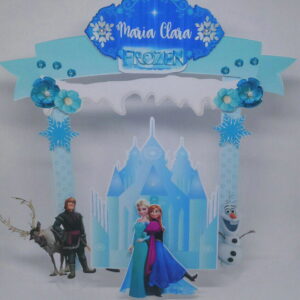 Arquivo Silhouette Topo de Bolo Frozen Anna e Elsa