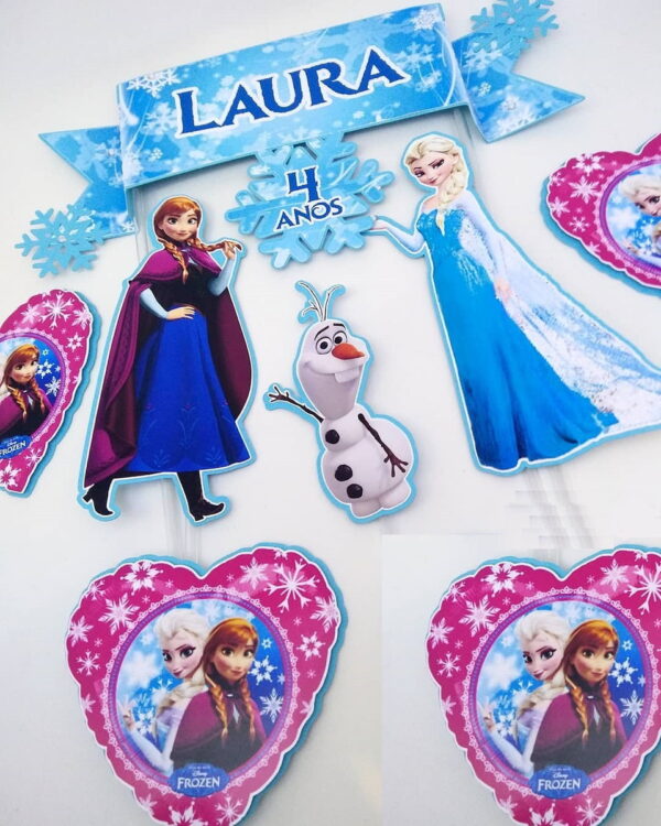 Arquivo Silhouette Topo de Bolo Frozen Reino Gelado