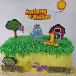 Arquivo Silhouette Topo de Bolo Galinha Pintadinha 02