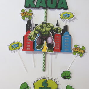Arquivo Silhouette Topo de Bolo Heroi Hulk 02 Studio