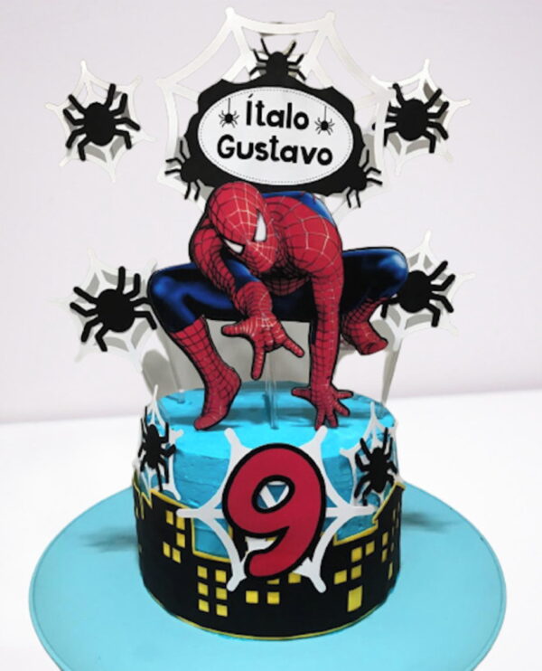 Arquivo Silhouette Topo De Bolo Homem Aranha Super Herói