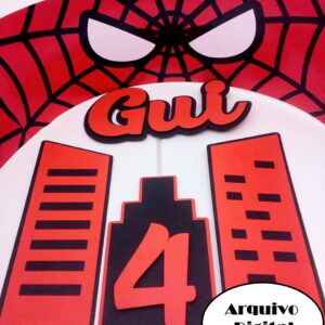 Arquivo Silhouette Topo De Bolo Homem Aranha Super Herói