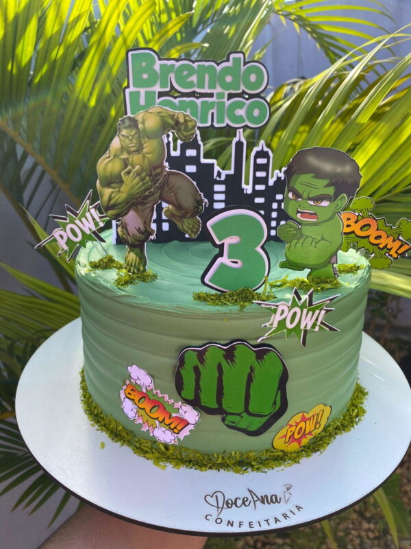 Arquivo silhouette topo de bolo Hulk