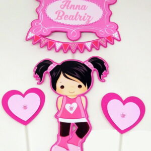 Arquivo Silhouette Topo de Bolo Menina Princesa
