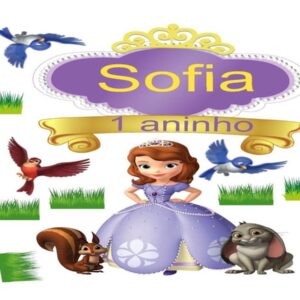 Arquivo Silhouette Topo de Bolo Princesa Sofia 1.