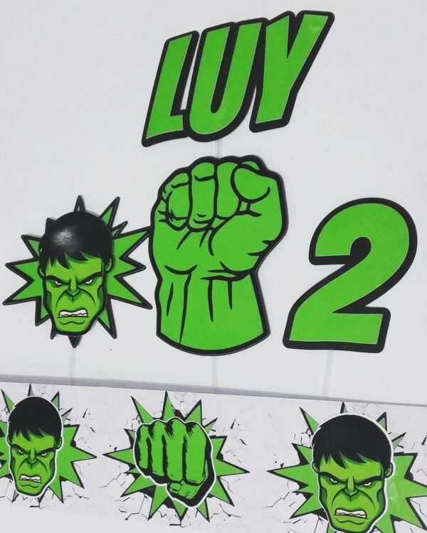 Arquivo Silhouette Topo de Bolo Super Herói Incrível Hulk
