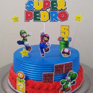 Arquivo Silhouette Topo De Bolo Super Mario 01 Studio