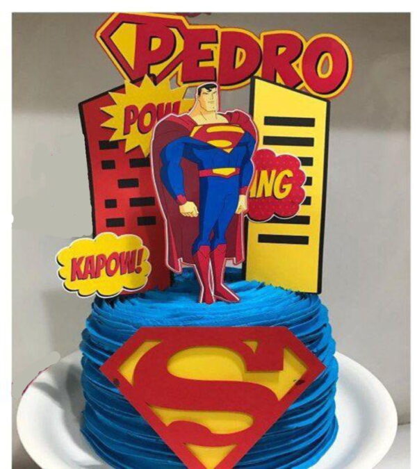 Arquivo Silhouette Topo de Bolo Superman Super Homem Herói