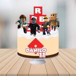 Arquivo Silhouette Topper de Bolo Lego Roblox