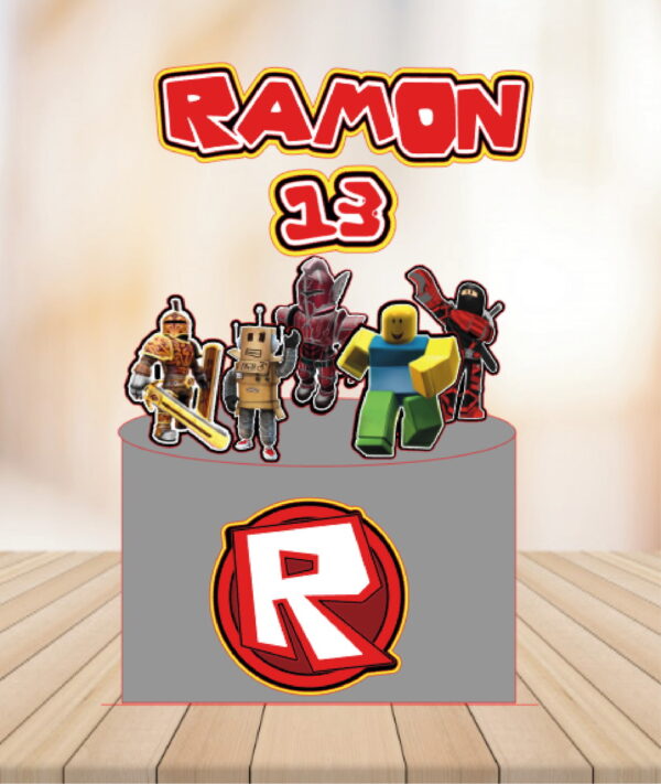 Arquivo Silhouette Topper de Bolo Lego Roblox