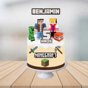 Arquivo Silhouette - Topper de Bolo Minecraft