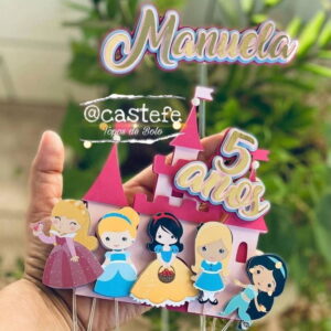 Arquivo Topo De Bolo 6 - Princesas Cute
