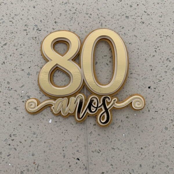 Arquivo Topo de Bolo 80 anos - Image 2