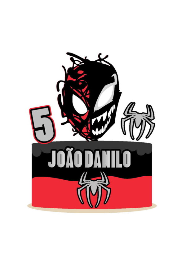 Arquivo topo de bolo aranha venon