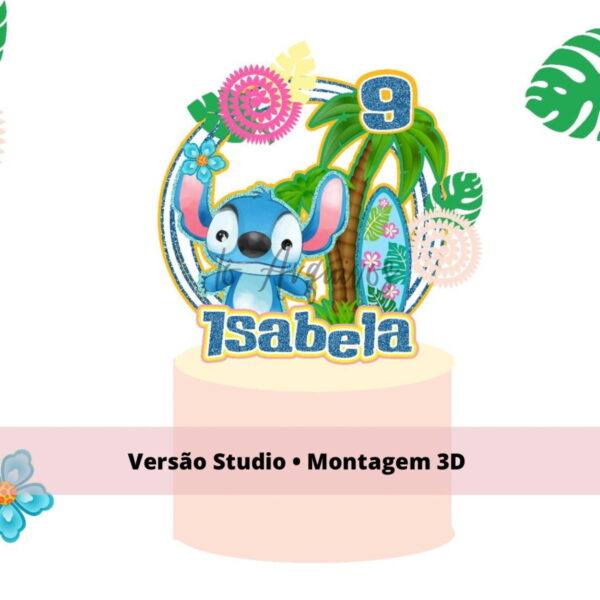 Arquivo Topo de Bolo Lilo e Stitch
