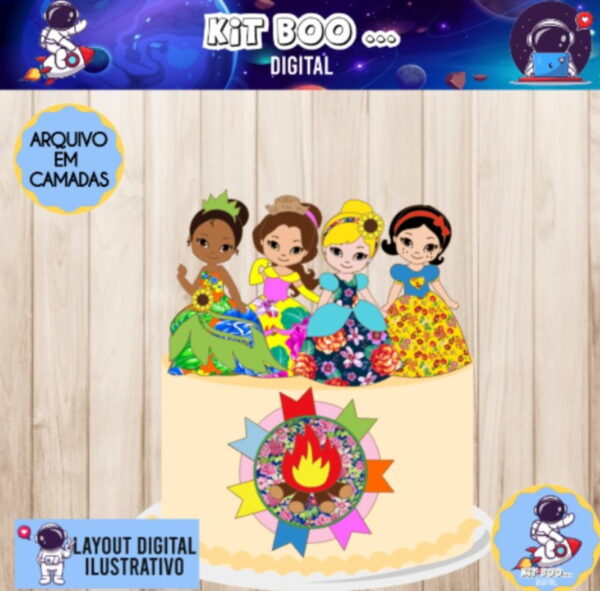 Arquivo Topo de Bolo - Arraiá das Princesas