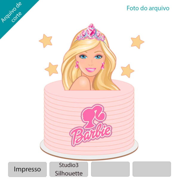Arquivo Topo de Bolo - Barbie