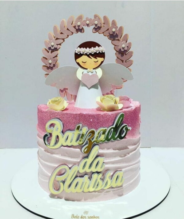 ARQUIVO TOPO DE BOLO BATIZADO MENINA