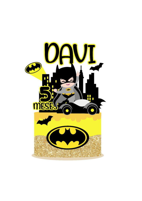 Arquivo topo de bolo batman carro 3d