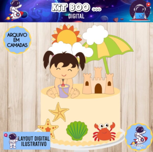 Arquivo Topo De Bolo - Bebê Na Praia