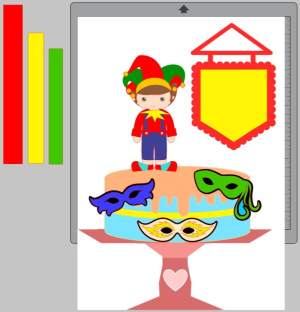 Arquivo Topo de Bolo Camadas Carnaval Bloquinho Infantil - Image 3