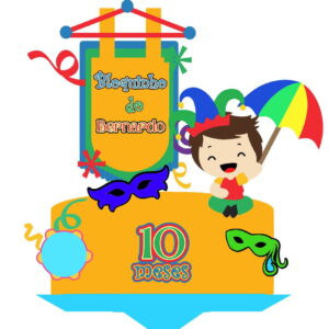 Arquivo Topo de Bolo Carnaval Menino