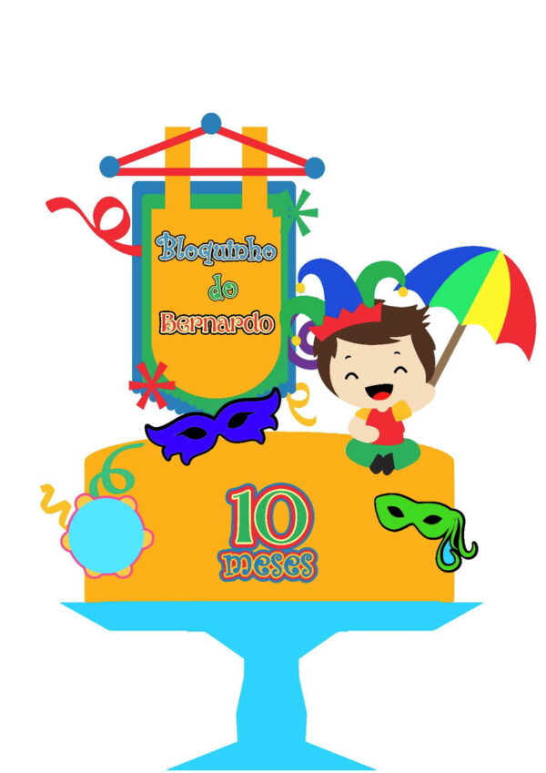Arquivo Topo de Bolo Carnaval Menino
