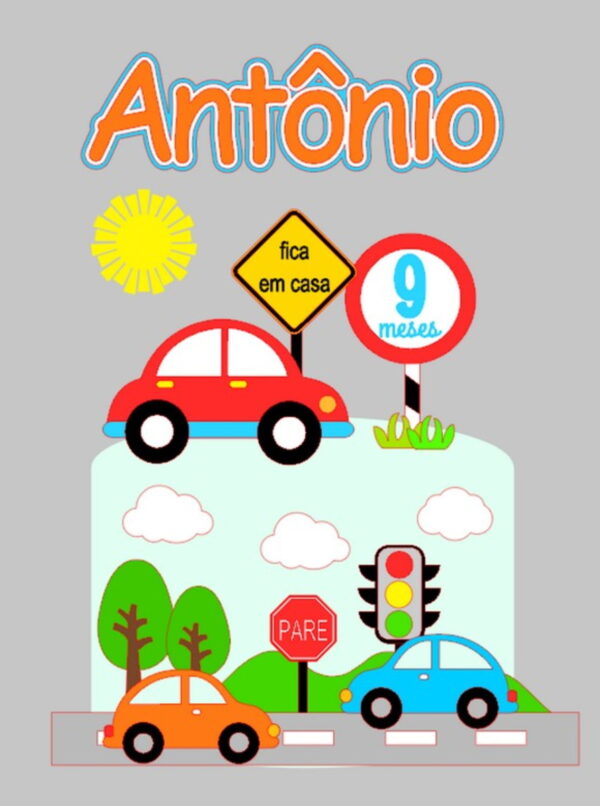 Arquivo topo de bolo carrinho