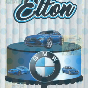 Arquivo Topo de bolo Carro Bmw REF: 382