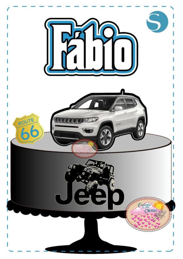 Arquivo topo de bolo CARRO JEEP COMPASS - 1750 STUDIO