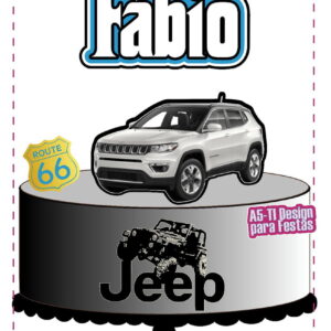 Arquivo Topo de bolo Carro Jeep COMPASS REF: 1750 Studio