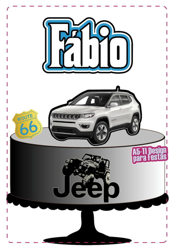 Arquivo Topo de bolo Carro Jeep COMPASS REF: 1750 Studio