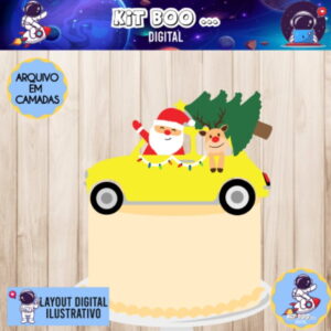 Arquivo Topo de Bolo - Carro Papai Noel