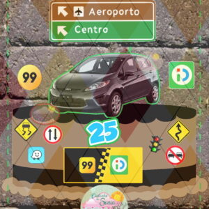 Arquivo topo de bolo CARROS APP fiesta - 1196
