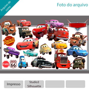 ARQUIVO Topo de bolo Carros Disney +1 tema da loja