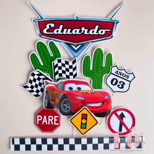 Arquivo Topo de Bolo Carros Disney - Image 2