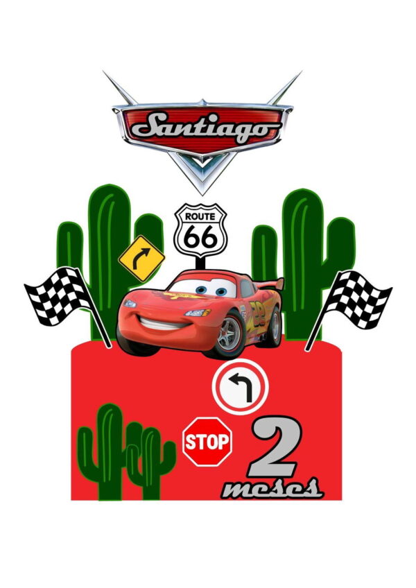 Arquivo topo de bolo Carros McQueen