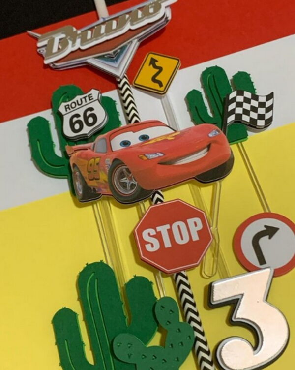 arquivo topo de bolo carros mcqueen - Imagem 2