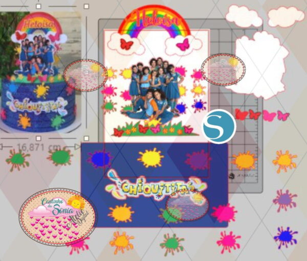 Arquivo Topo de Bolo CHIQUITITAS PERSONALIZADO - 1246 STUDIO