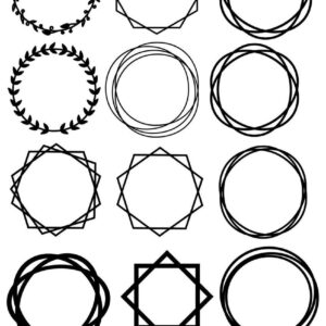Arquivo topo de bolo circular e geométrico