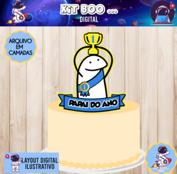Arquivo Topo De Bolo- Dia Dos Pais Flork (6 Topos) - Image 4