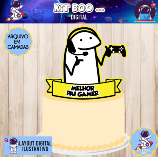 Arquivo Topo De Bolo- Dia Dos Pais Flork (6 Topos) - Image 2