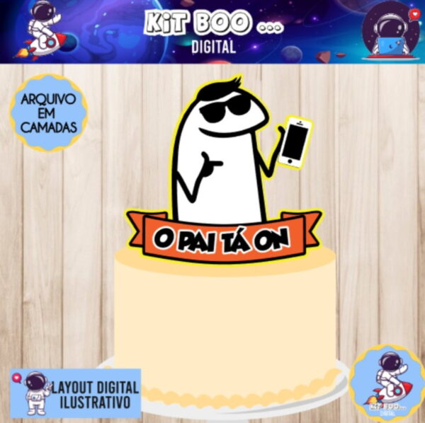 Arquivo Topo De Bolo- Dia Dos Pais Flork (6 Topos) - Image 3