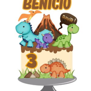 Arquivo topo de bolo dinobaby