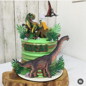 Arquivo Topo de Bolo Dinossauro + 4 Arquivos a Sua Escolha
