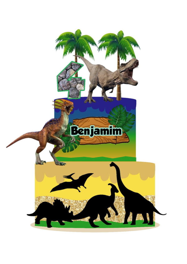 Arquivo Topo de Bolo Dinossauro Andares