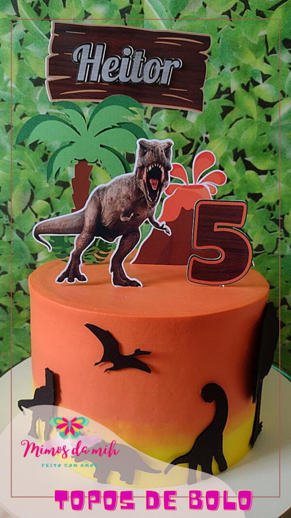 Arquivo topo de bolo - dinossauro #001